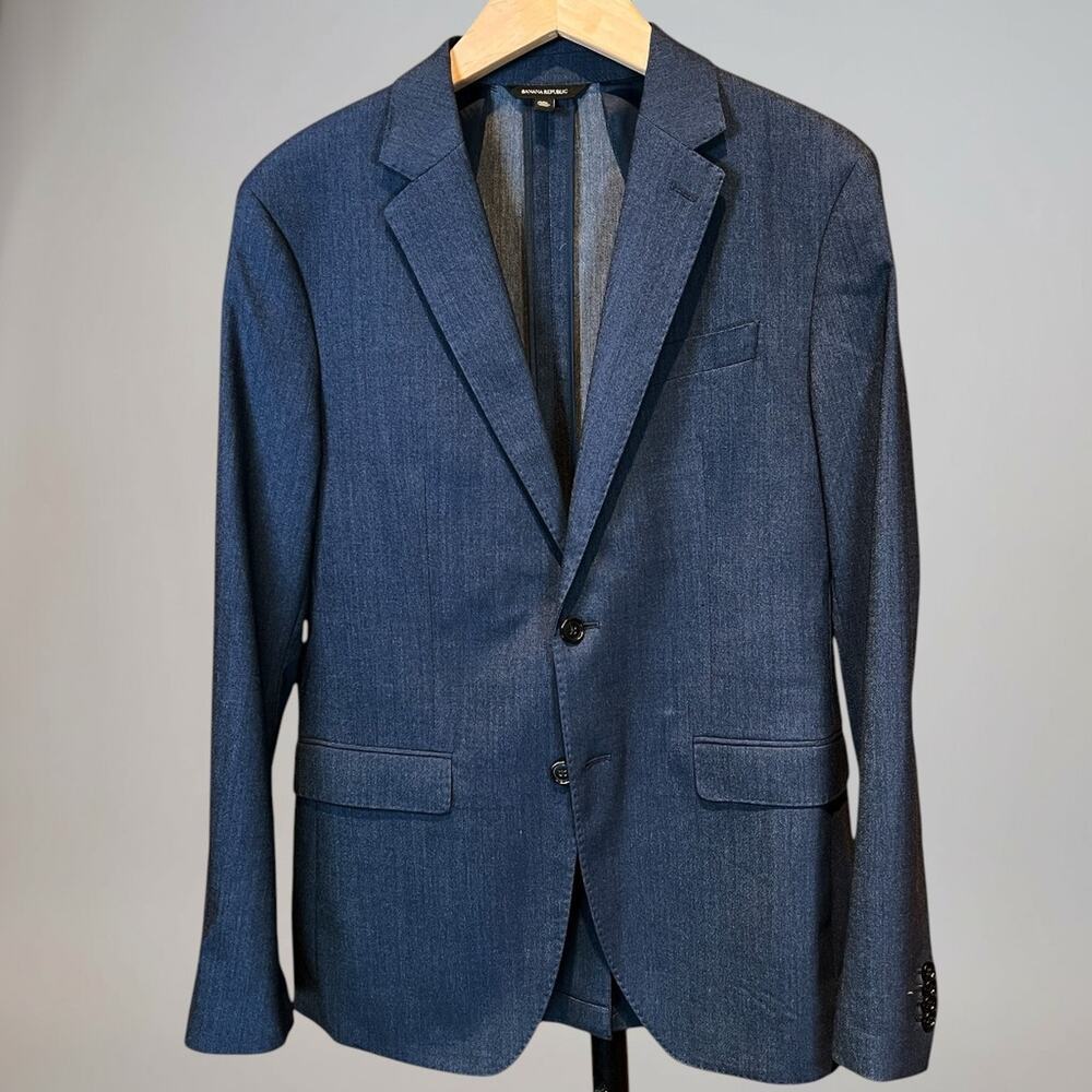 Banana Republic 40L 36x31 Slim Fit Blue Denim Look Unstructured Performance - Picture 6 of 16